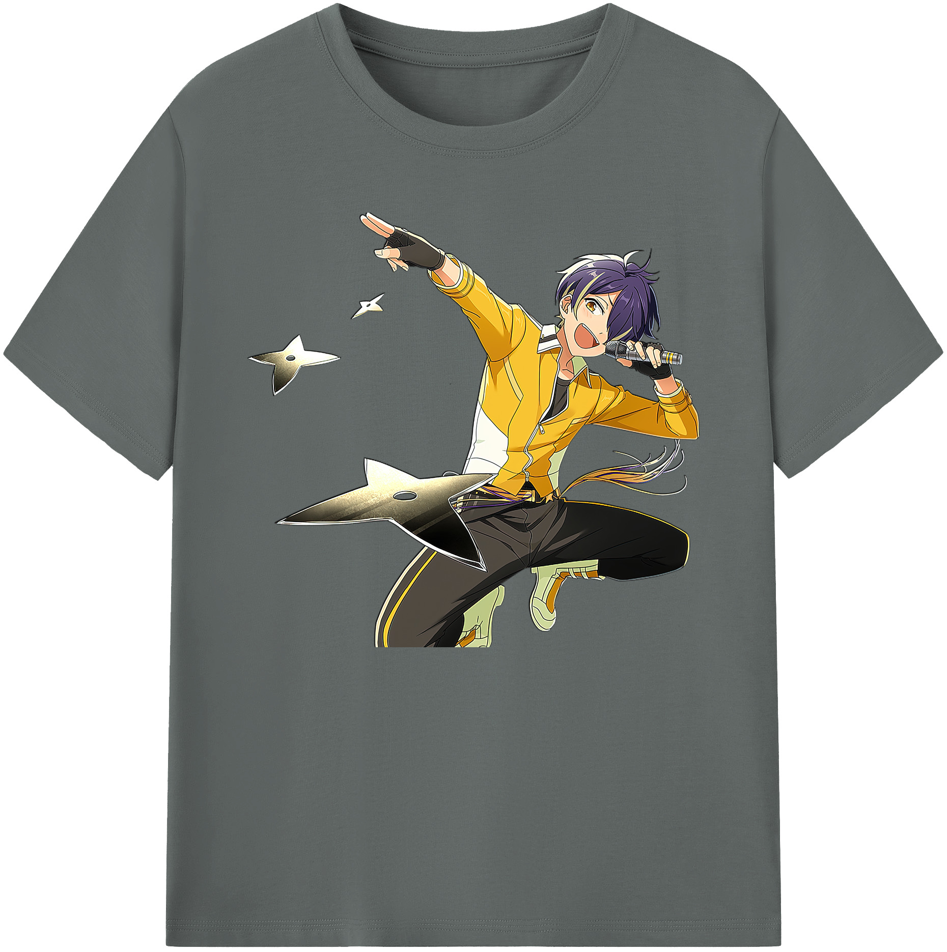 （画像用） あんさんぶるスターズ! Ensemble Stars 綿100％ メンズ半袖Tシャツ｜肌触りやわらか＆通気性